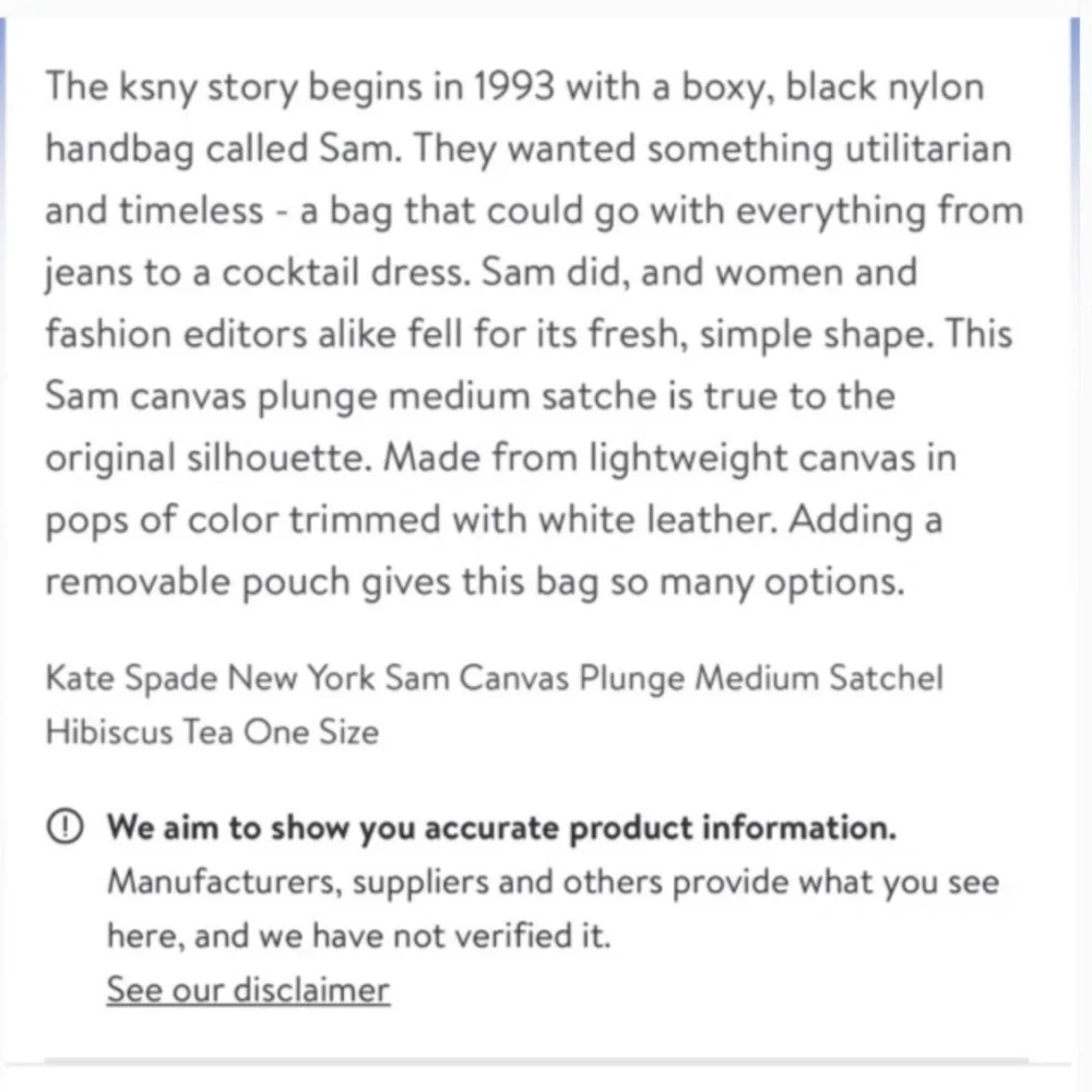 New: Kate Spade Sam Canvas Satchel. Navy with White Leather.
